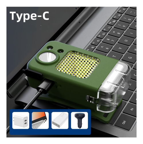 Linterna De Cabeza Con Sensor Y Encendedor Recargable