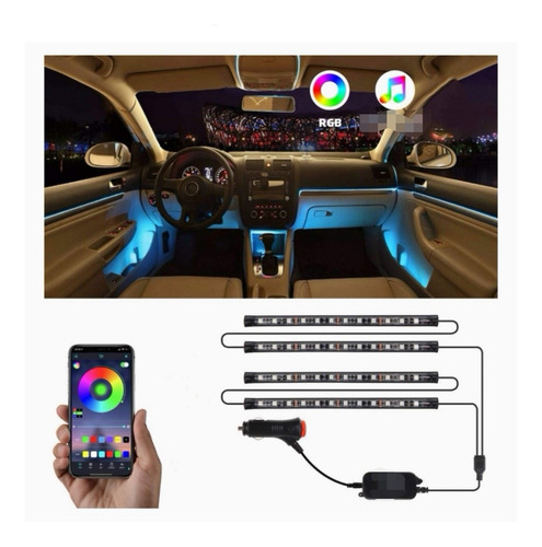 Luces Interiores Para El Auto Bluetooth - Xtreme