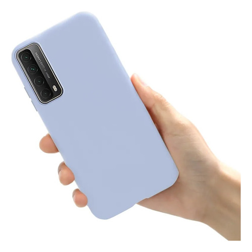 Estuche Silicone Case Compatible Con Huawei Y7a Gamuza 