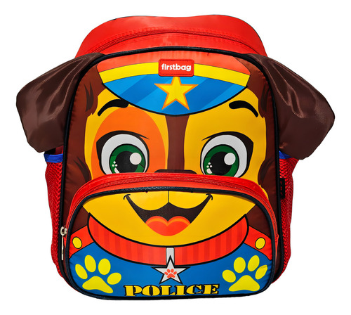Mochila Escolar Creche Infantil Menino Pequena Resistente Cor Vermelha Desenho do tecido Liso
