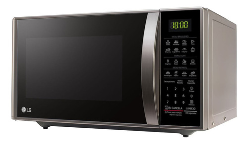 Micro-ondas Lg 30l Prata 800w Limpa Fácil Ms3043br 110v