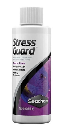 Seachem Stress Guard 100ml P/viaje Trans Baja Stres Amoniaco