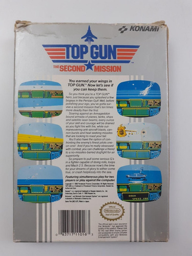Juego Top Gun Second Mission Nintendo Nes Americano Completo (Usado)
