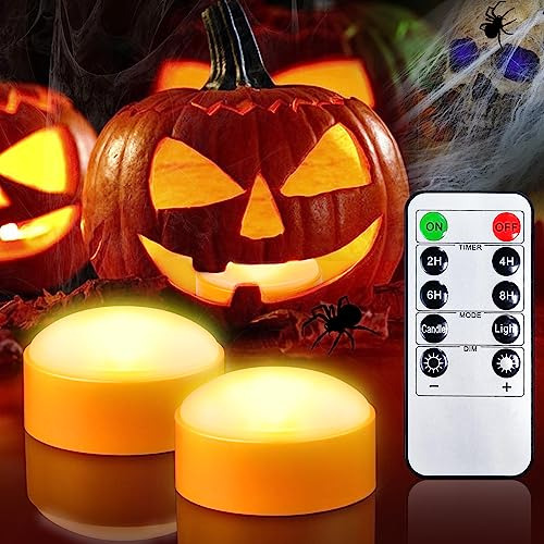 2 Paquetes De Luces De Calabaza Led De Halloween Contro...