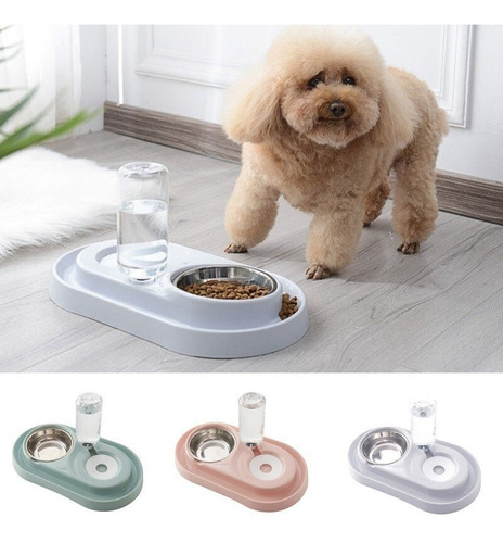 Comedero Y Bebedero Con Flotabilidad Perro Y Gato Verde