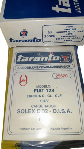 Jgo Juntas Carburador Fiat 128 Europa C-cl-clf-1978 Solex C 
