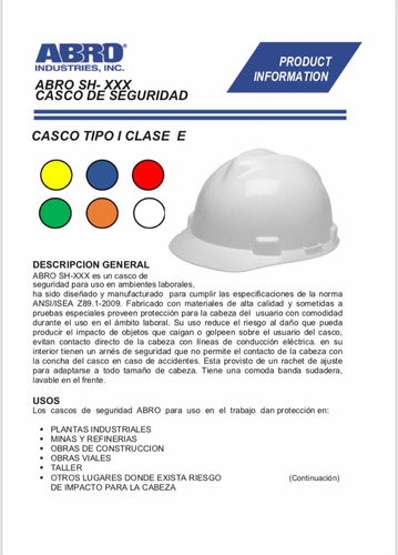 Imagen 3 de 4 de Casco Industrial Con Visor Protector Clase E Tipo 1