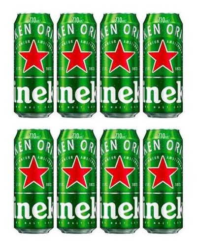 Cerveza Heineken Lata 710 Ml Pack X8 - Fullescabio Oferta