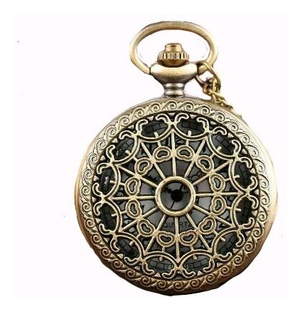 Imagen 1 de 5 de Reloj Bolsillo Dorado | Reloj Estilo Antiguo Quartz