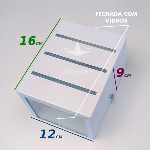 Arandela Frisada + Lâmpada Led 12w Luminária Aluminio St298