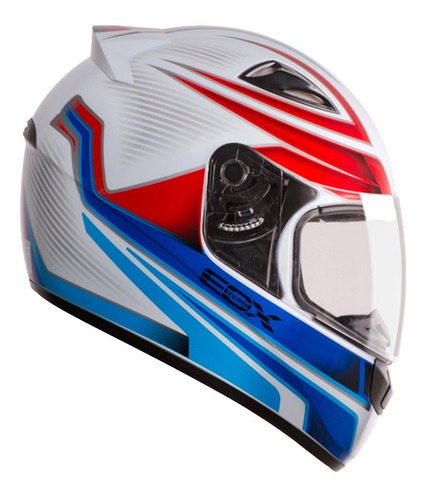 Capacete Moto Ebf Fechado Eox Frost Diversas Cores/tamanhos Cor Branco Cor secundária Azul e Vermelho Tamanho do capacete 60