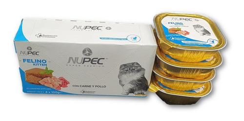 Nupec Felino Kitten Alimento Húmedo Cluster 4 Latas 100gr