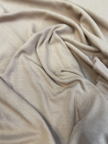 Tela Tifanny Rib Plush Beige Lisa