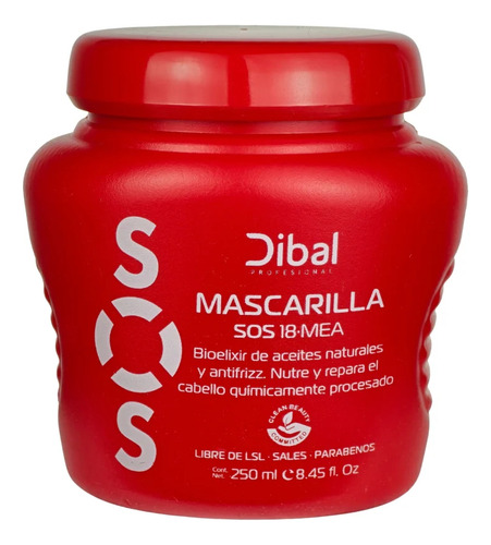 Mascarilla Profesional Dibal Reparadora D Cabello Muy Dañado