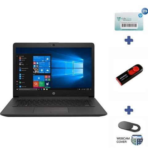 Imagen 6 de 6 de Laptop HP 240 G7 plateado ceniza oscuro 14", Intel Celeron N4020 4GB de RAM 500GB HDD, Intel UHD Graphics 600 1366x768px Windows 10 Home