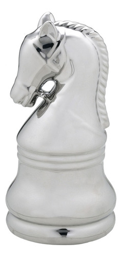 Escultura Cavalo Decorativo Prata