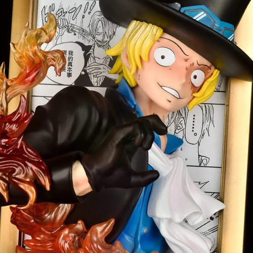 Figura Tipo Cuadro Sabo One Piece Anime Colección 20 Cm