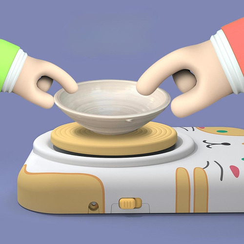 Juego De Torno Eléctrico De Cerámica Para Niños, Kit