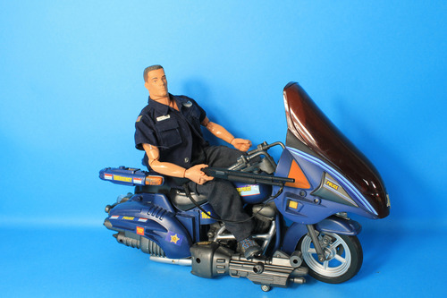 Figura Policia Gi Joe Figura De Accion Con Motocicleta (Usado)