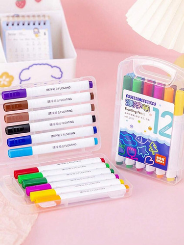 Estuche Con 12 Marcadores Flotantes De Acuarela Floating Pen