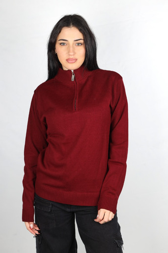 Sweater Mujer Medio Cierre Oldtown Polo