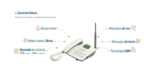 Teléfono Celular Fijo Huawei Ideal Para El Campo Chip Gratis