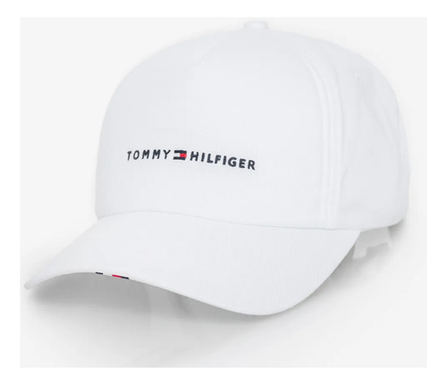 Boné Tommy Hilfiger Foundation Soft 6 Ajustavel Branco Ajustavel Bordado
