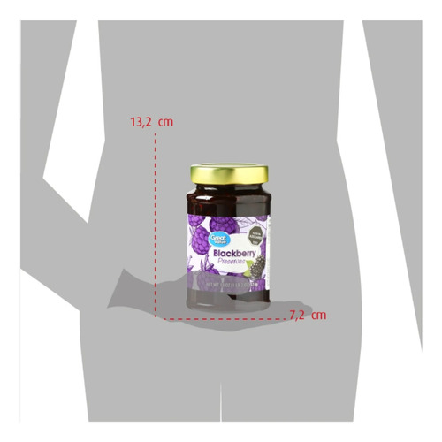Mermelada Great Value Mora Frasco 510 G