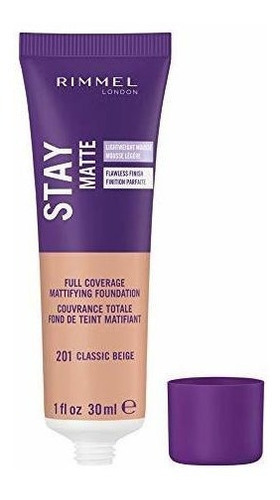 Rimmel Stay Matte Foundation, Beige Sol, 1 Onza Liquida