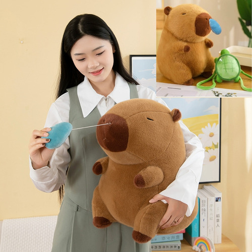 Muñeco Capibara De Felpa De 25 Cm, Regalo De Cumpleaños Para