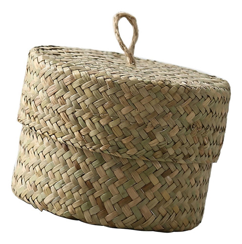 Cesta De Armazenamento Redonda Seagrass Container Caixa De