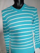 Comprar Sweaters Aeropostale Mediano Celeste Y Blanco 