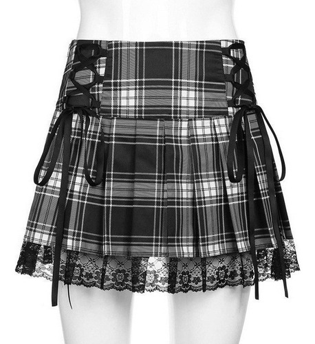 Falda Escocesa Plisada Gótica Harajuku