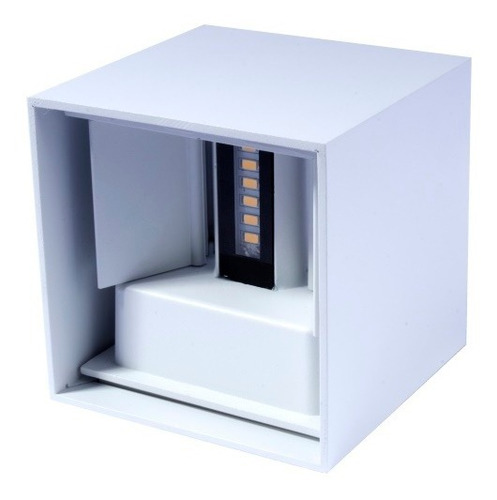Lámpara Arbotante Cubo Blanco 60 Led Iluminación Maxxi