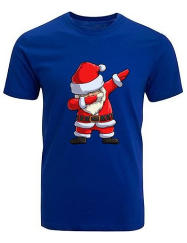 Polera Estampada De Navidad Diseño Pascuero Manos Arriba 