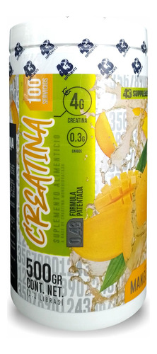 Creatina 500 G Sabor Mango 100 Servicios 43 Supplements