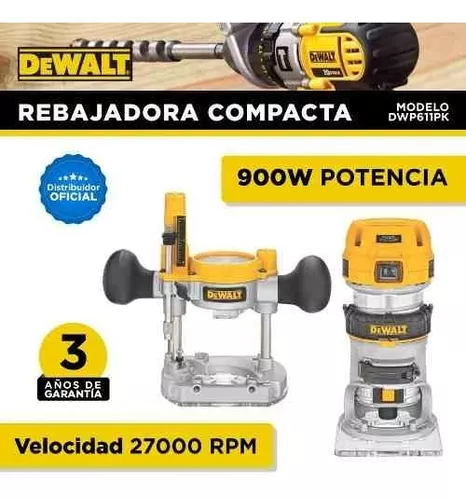 Rebajadora fresadora router DWP611PK Dewalt