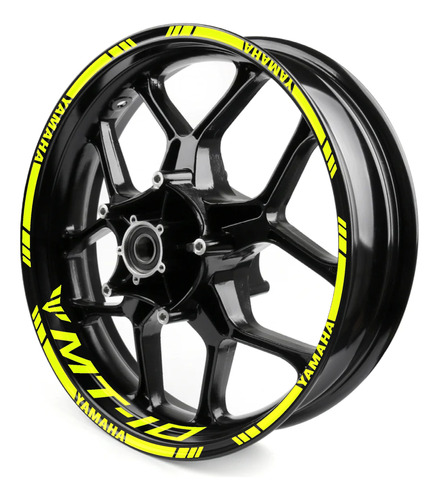 Calcos Amarillo Fluor Llantas Yamaha Mt-10 Mt10