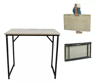 Mesa Escritorio Plegable Moderno Industrial De Melamina 80cm