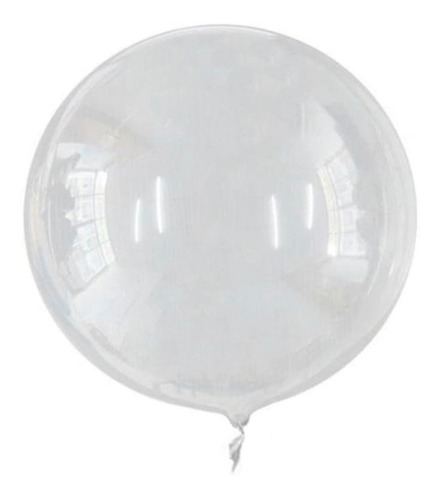50 Globos Bobo Tipo Burbuja Diseño Transparente Liso 35cm