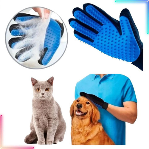 Guante removedor de vello magnético para mascotas, perros y gatos