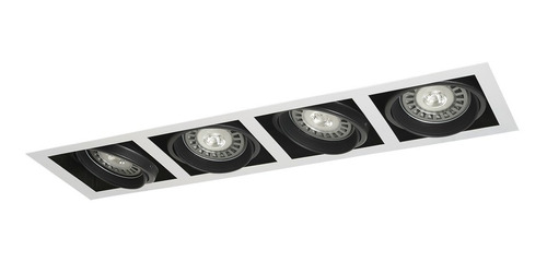 Spot Cardanico Embutir 4 Luces Apto Led Ar111 Gu10 Lineal