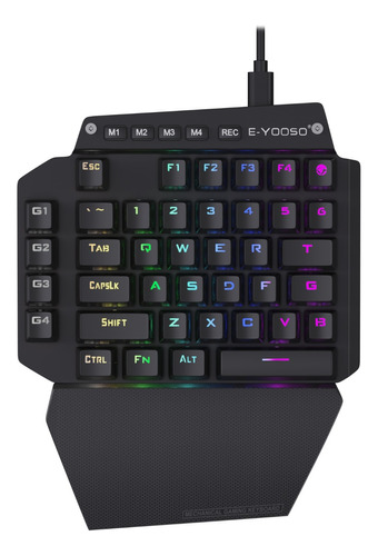 K700 One-handed Gaming Keyboard Rgb Lamplight
