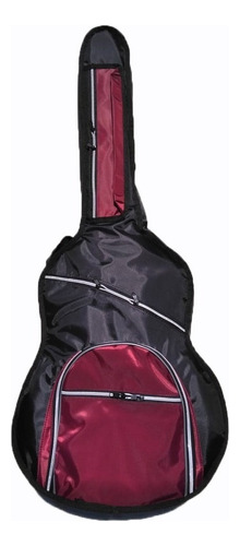 Funda Para Guitarra Clasica Con Refuerzo Anti Impacto Color Vino