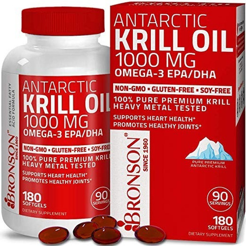 Aceite Krill Antartico 1000mg Omega-3 Epa/dha X180 Caps
