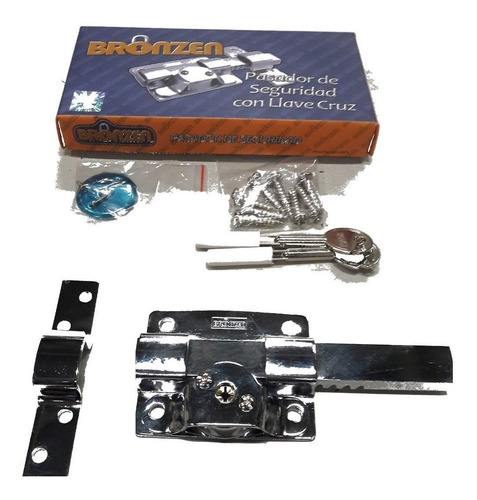 Imagen 2 de 5 de Juego X3 Cerrojo Pasador Llave Cruz Combinados Bronzen