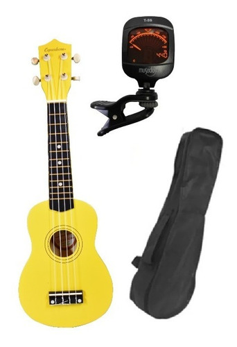 Ukulele Amarillo Soprano Funda+ Afinador Cpuk043 Copacabana