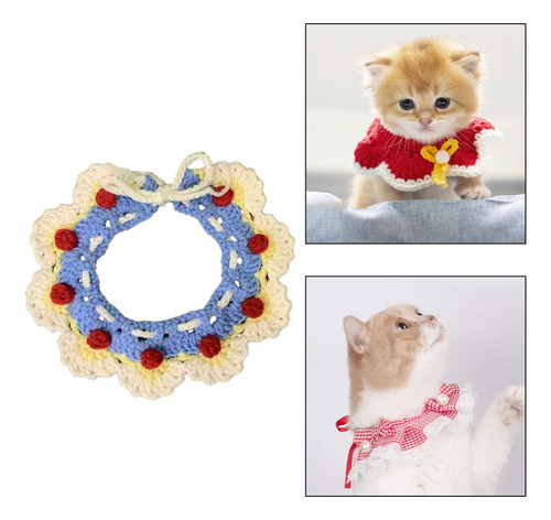 Fa 2 Collares De Gato Tejidos, Disfraz De Bufanda Xs Estilo