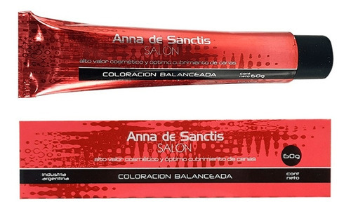  Tintura Anna De Sanctis Salon Coloración Balanceada 60g Tono 002