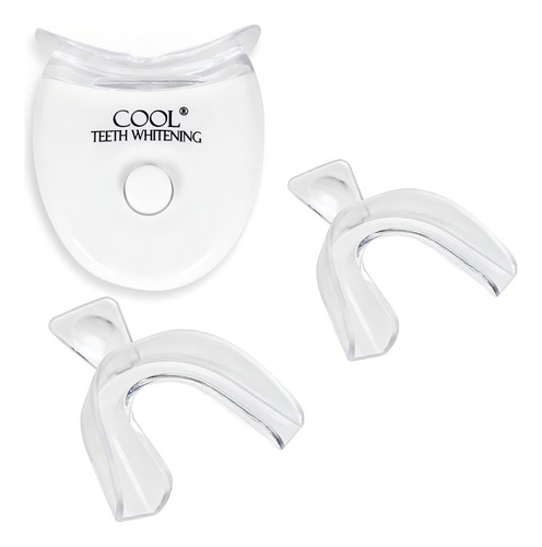 2 Bandejas Blanqueadoras De Dientes Frías Y (1) Luz Led Azul Aceleradora Para Blanquear Más Rápido, 1 Par De Bandejas Blanqueadoras Dentales Bucales Moldeables, Termoajustables Y Termoformadas